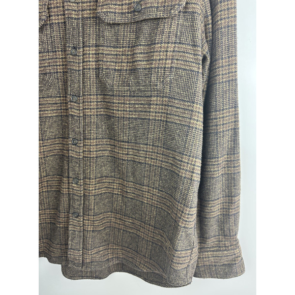 Thursday Boot Co. Summit Flannel Shirt Sequoia Plaid Brown Button Up Men's XL - Picture 7 of 13